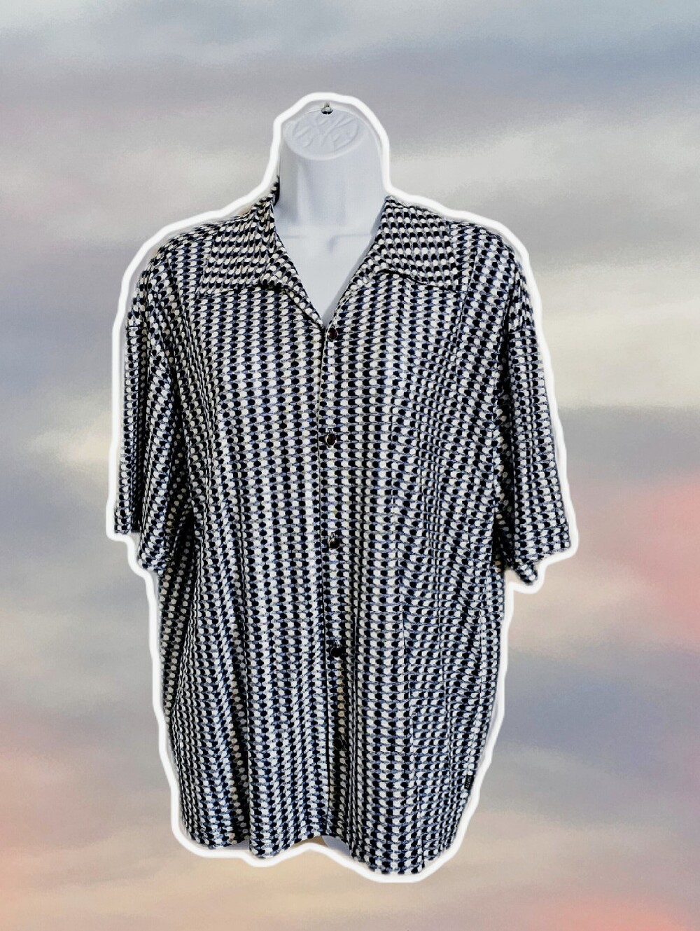 Vintage 00s BC Ethic Button Front Bowling Shirt M